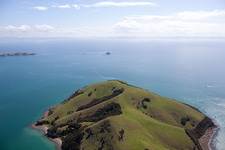 Whanganui Island dans le département Waïkato, Nouvelle-Zélande depuis l'avion