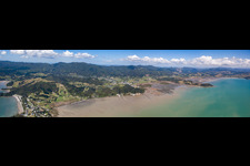 Vue aérienne de Panorama à Coromandel dans le département Waïkato, Nouvelle-Zélande