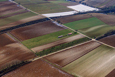 Aérodrome modèle à Freckenfeld dans le département Rhénanie-Palatinat, Allemagne vue du ciel