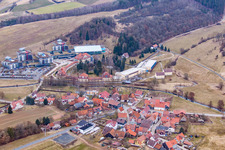 Vue aérienne de Quartier Bad Colberg in Heldburg dans le département Thuringe, Allemagne