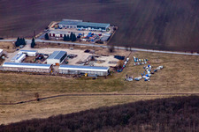 Vue aérienne de Informations du nord à Westhausen dans le département Thuringe, Allemagne