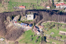 Vue aérienne de Ferme d'une pépinière Ringwald dans le district d'Obersasbach à le quartier Kammersbrunn in Sasbach dans le département Bade-Wurtemberg, Allemagne