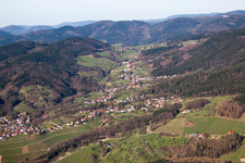 Quartier Neusatz in Bühl dans le département Bade-Wurtemberg, Allemagne vue d'en haut