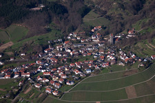 Quartier Neusatz in Bühl dans le département Bade-Wurtemberg, Allemagne depuis l'avion