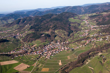 Vue d'oiseau de Quartier Neusatz in Bühl dans le département Bade-Wurtemberg, Allemagne