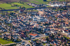 Vue aérienne de Du sud-est à Sinzheim dans le département Bade-Wurtemberg, Allemagne