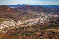 Vue oblique de Baden-Baden dans le département Bade-Wurtemberg, Allemagne