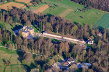 Vue aérienne de Château préféré à le quartier Förch in Rastatt dans le département Bade-Wurtemberg, Allemagne