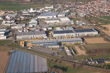 Vue aérienne de Entrepôts et bâtiments d'expédition de Dachser GmbH & Co.KG à Malsch dans le département Bade-Wurtemberg, Allemagne