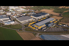 Enregistrement par drone de Centre logistique DACHSER Karlsruhe GmbH, Malsch à Malsch dans le département Bade-Wurtemberg, Allemagne