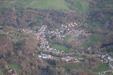 Vue oblique de Près de Wissembourg à Weiler dans le département Bas Rhin, France