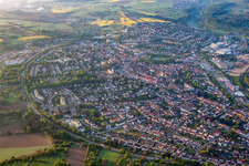Vue aérienne de De l'ouest à Bretten dans le département Bade-Wurtemberg, Allemagne