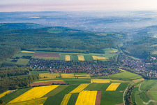 Vue aérienne de Reichenberg dans le département Bavière, Allemagne