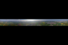 Vue aérienne de Panorama à Rottendorf dans le département Bavière, Allemagne