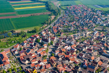 Quartier Heidenfeld in Röthlein dans le département Bavière, Allemagne hors des airs