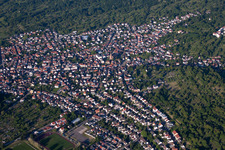 Vue aérienne de Du sud-ouest à Malsch dans le département Bade-Wurtemberg, Allemagne