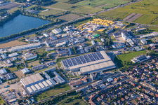 Vue aérienne de Zone industrielle de Daimlerstr à Malsch dans le département Bade-Wurtemberg, Allemagne