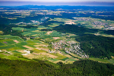 Vue aérienne de Quartier Trichtingen in Epfendorf dans le département Bade-Wurtemberg, Allemagne