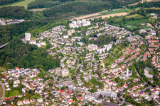 Vue aérienne de Burgbergring à le quartier Kogenbach in Überlingen dans le département Bade-Wurtemberg, Allemagne