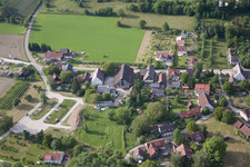 Vue aérienne de Quartier Bruckfelden in Frickingen dans le département Bade-Wurtemberg, Allemagne