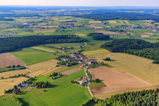 Vue aérienne de Rue Rother à le quartier Rast in Sauldorf dans le département Bade-Wurtemberg, Allemagne
