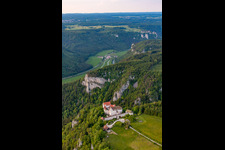 Gorges du Danube à Leibertingen dans le département Bade-Wurtemberg, Allemagne d'en haut