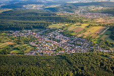Vue aérienne de Quartier Wöschbach in Pfinztal dans le département Bade-Wurtemberg, Allemagne