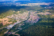 Vue oblique de Quartier Söllingen in Pfinztal dans le département Bade-Wurtemberg, Allemagne