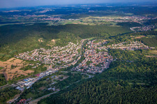 Quartier Söllingen in Pfinztal dans le département Bade-Wurtemberg, Allemagne d'en haut