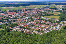 Vue aérienne de La colonie de Gartenstadt vue du sud-ouest à Kandel dans le département Rhénanie-Palatinat, Allemagne