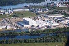 Zone industrielle d'Oberwald à Wörth am Rhein dans le département Rhénanie-Palatinat, Allemagne vue du ciel