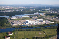 Enregistrement par drone de Zone industrielle d'Oberwald à Wörth am Rhein dans le département Rhénanie-Palatinat, Allemagne
