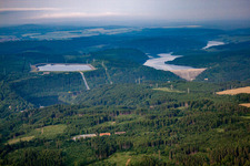 Vue aérienne de Centrale de pompage-turbinage de Rappbode à le quartier Wendefurth in Thale dans le département Saxe-Anhalt, Allemagne