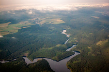 Vue aérienne de Avant-barrage de Rappbode à le quartier Hasselfelde in Oberharz am Brocken dans le département Saxe-Anhalt, Allemagne