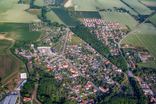 Vue aérienne de Halberstadt dans le département Saxe-Anhalt, Allemagne