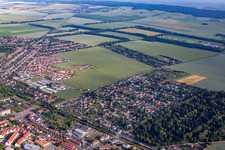Vue aérienne de Halberstadt dans le département Saxe-Anhalt, Allemagne