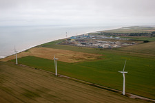 Vue aérienne de Out Newton dans le département Angleterre, Grande Bretagne