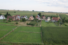 Vue aérienne de Schleithal dans le département Bas Rhin, France