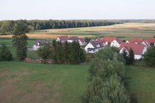 Vue oblique de Schleithal dans le département Bas Rhin, France