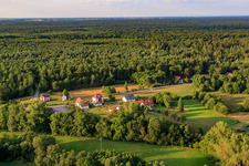 Photographie aérienne de Lauterweg dans le quartier de Bienwaldmühle à Scheibenhardt dans le département Rhénanie-Palatinat, Allemagne