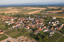 Photographie aérienne de Niederlauterbach dans le département Bas Rhin, France