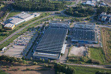 Vue aérienne de Zone industrielle à le quartier Vimbuch in Bühl dans le département Bade-Wurtemberg, Allemagne