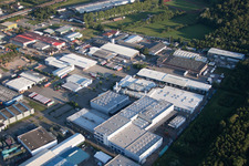 Vue oblique de Zone industrielle à Appenweier dans le département Bade-Wurtemberg, Allemagne