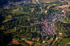 Vue aérienne de Quartier Broggingen in Herbolzheim dans le département Bade-Wurtemberg, Allemagne