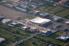 Vue aérienne de Terrain du State Garden Show à Ebenberg à le quartier Queichheim in Landau in der Pfalz dans le département Rhénanie-Palatinat, Allemagne