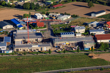 Vue aérienne de Nouveau bâtiment pour les pompiers volontaires Rülzheim à Rülzheim dans le département Rhénanie-Palatinat, Allemagne
