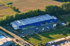 Vue aérienne de Groupe logistique REBER Germersheim à Germersheim dans le département Rhénanie-Palatinat, Allemagne