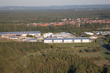 Vue aérienne de IGB du sud à Philippsburg dans le département Bade-Wurtemberg, Allemagne