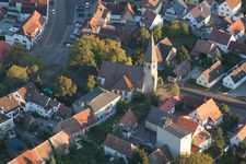 Vue aérienne de Quartier Eggenstein in Eggenstein-Leopoldshafen dans le département Bade-Wurtemberg, Allemagne
