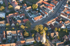 Photographie aérienne de Au Lion à le quartier Eggenstein in Eggenstein-Leopoldshafen dans le département Bade-Wurtemberg, Allemagne